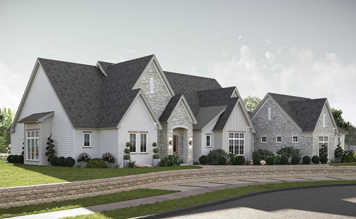 Plan 623490DJ: 3-Bedroom European House Plan with a Separate Guest Suite - 2997 Sq Ft - Image #26 - European, Transitional