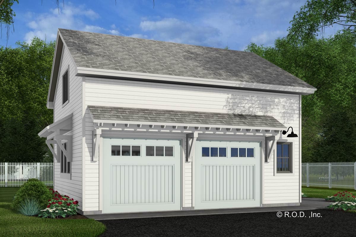 Plan 14992RK: 2-Car Traditional Garage Plan with Bonus Room Above - Image #5 - Traditional