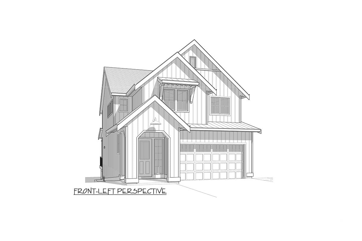 Plan 270115AF: Two-Story New American House Plan with Second Level Master Suite and Sitting Area - 1981 Sq Ft - Image #16 - Cottage, Country, Modern Farmhouse, New American, Traditional