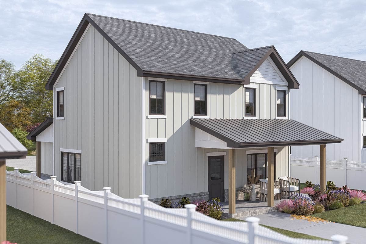 Plan 623491DJ: 3-Bed Traditional House Plan with Rear Entry Garage - 1708 Sq Ft - Image #11 - New American, Traditional