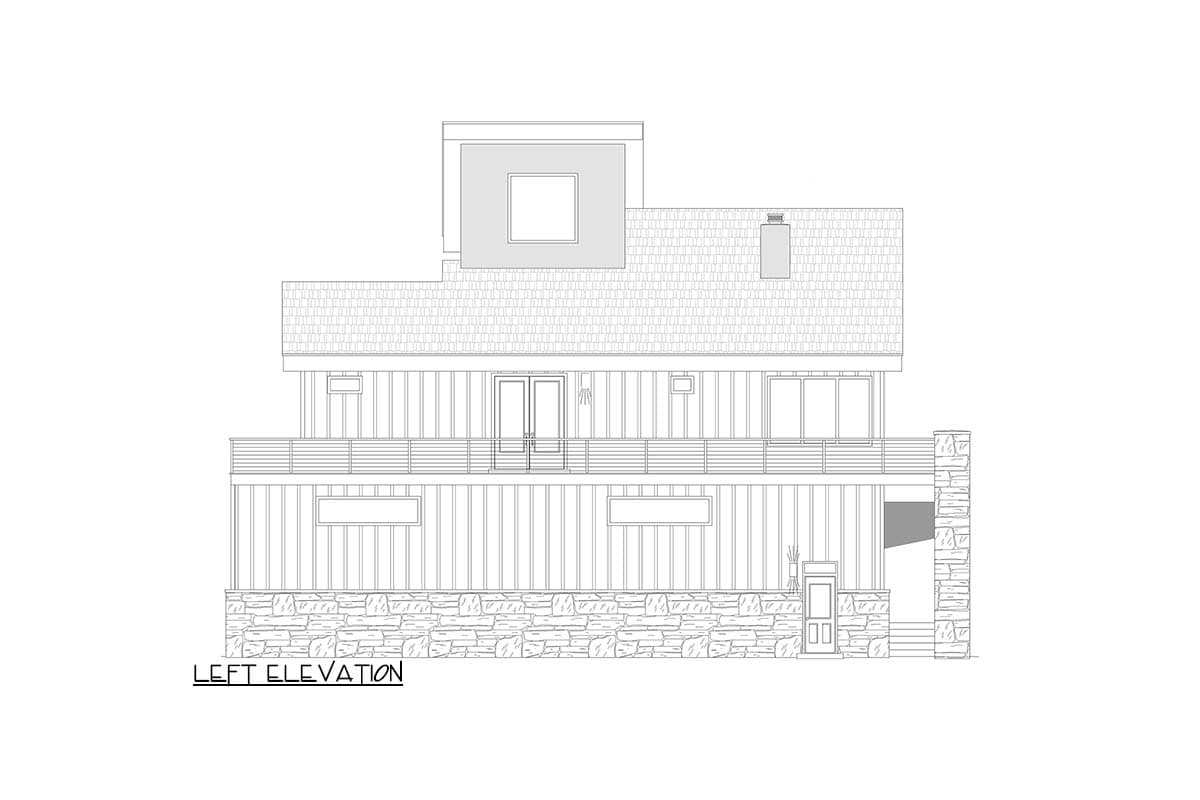 Plan 680546VR: 3-Bed Contemporary Mountain House Plan with Wrap-Around Deck and Balcony - 2476 Sq Ft - Image #16 - Contemporary, Mountain