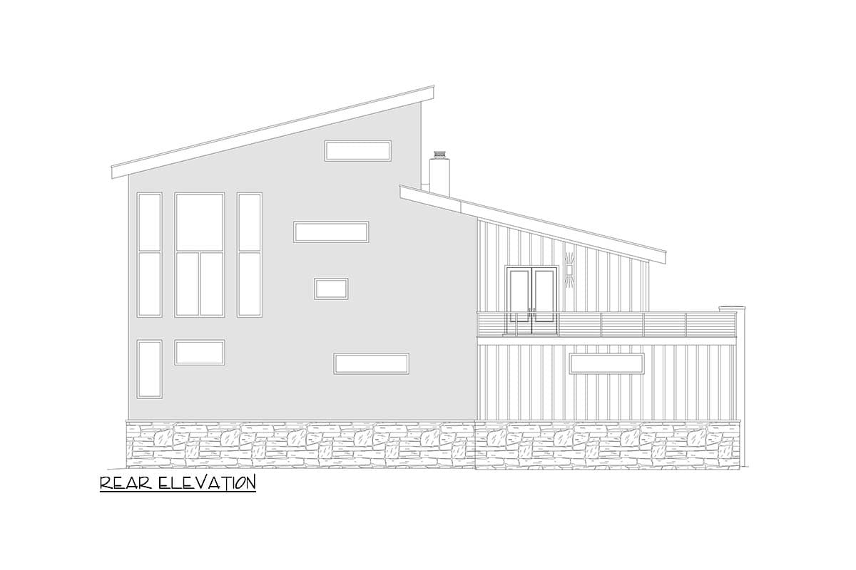 Plan 680546VR: 3-Bed Contemporary Mountain House Plan with Wrap-Around Deck and Balcony - 2476 Sq Ft - Image #17 - Contemporary, Mountain
