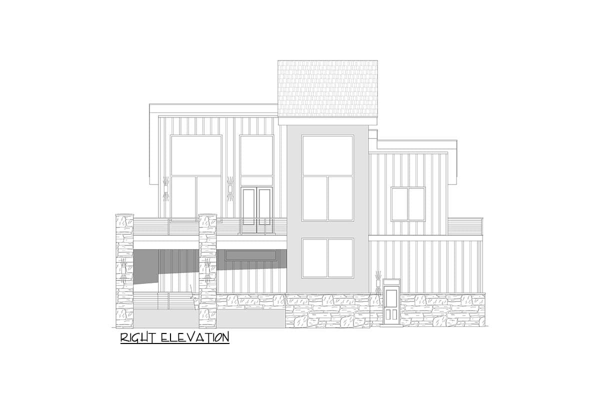 Plan 680546VR: 3-Bed Contemporary Mountain House Plan with Wrap-Around Deck and Balcony - 2476 Sq Ft - Image #18 - Contemporary, Mountain
