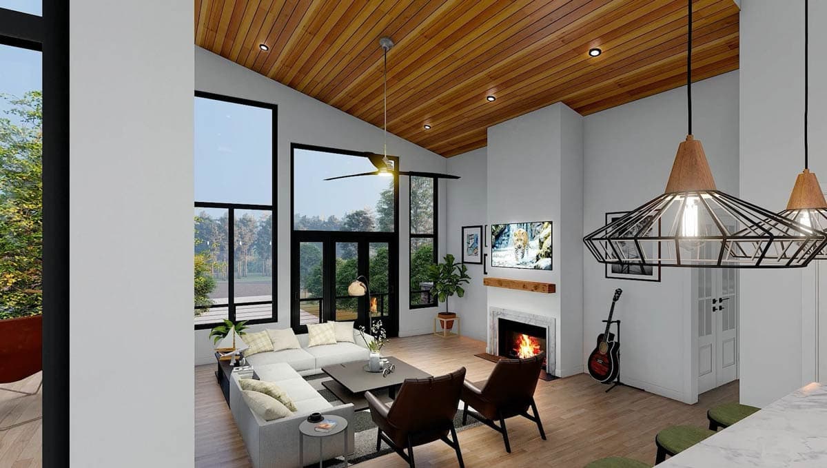 Plan 680546VR: 3-Bed Contemporary Mountain House Plan with Wrap-Around Deck and Balcony - 2476 Sq Ft - Image #13 - Contemporary, Mountain