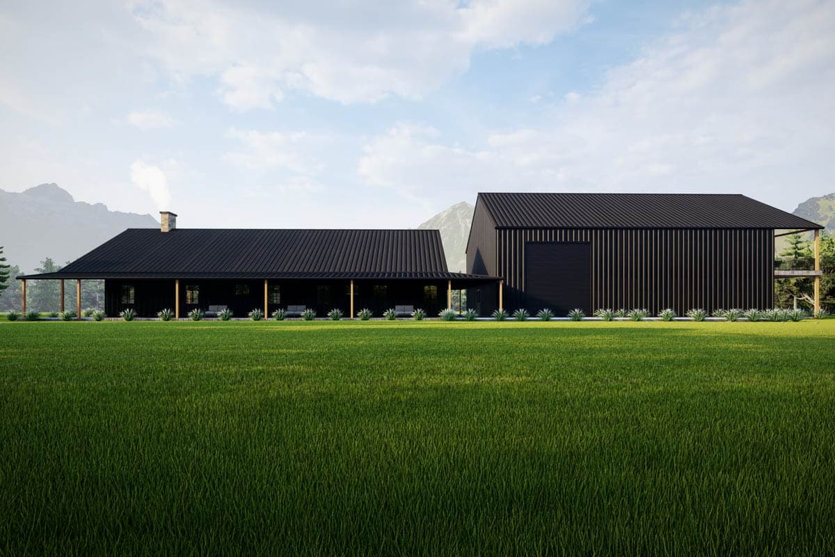 Plan 530135KTE: 3-Bed Metal Framed Barndominium House Plan with Workshop Garage - 3500 Sq Ft - Image #7 - Barndominium, Farmhouse, Modern Farmhouse