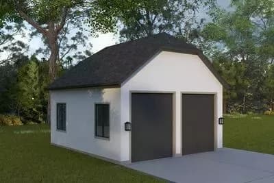 Detached 2-Car Garage Plan - 780 Sq Ft