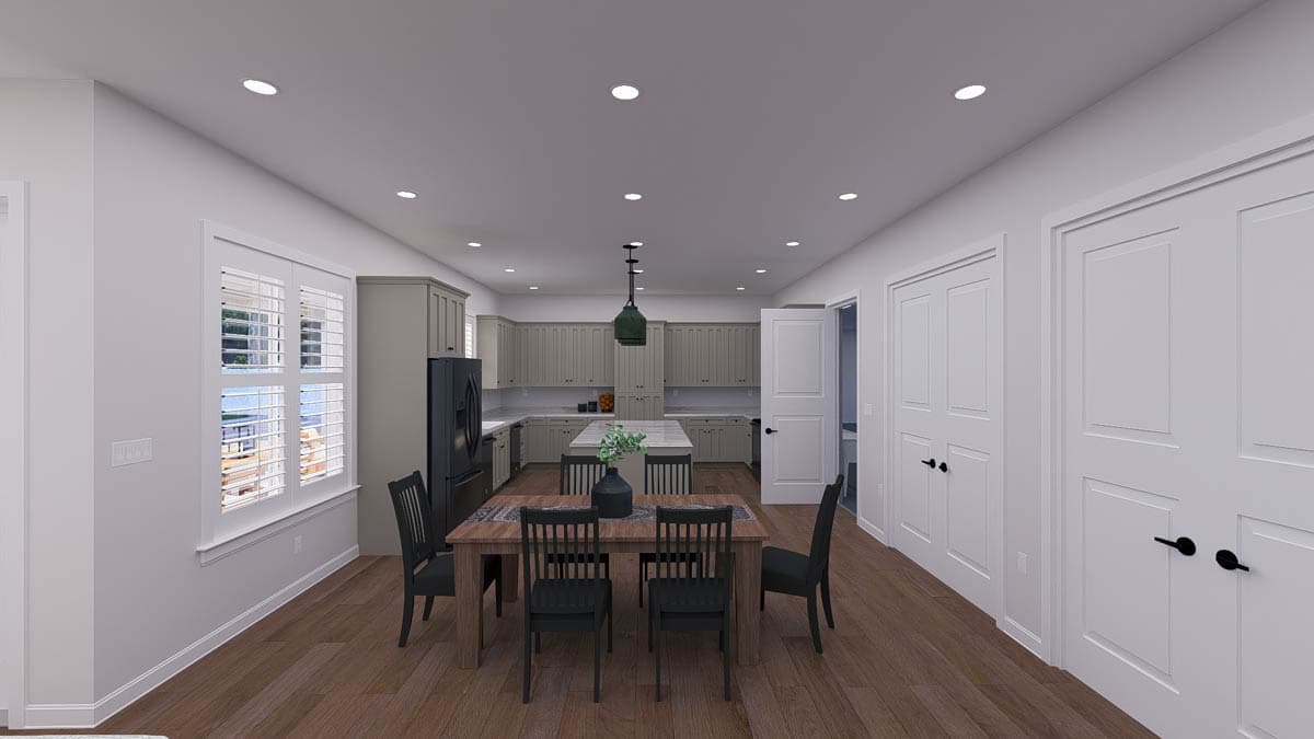 Plan 61605UT: 4-Bedroom Traditional House Plan with Hidden Pantry - 780 Sq Ft - Image #17 - Traditional