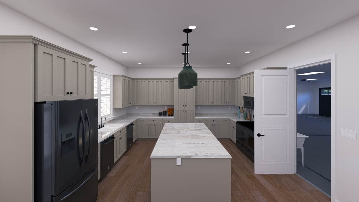 Plan 61605UT: 4-Bedroom Traditional House Plan with Hidden Pantry - 780 Sq Ft - Image #11 - Traditional