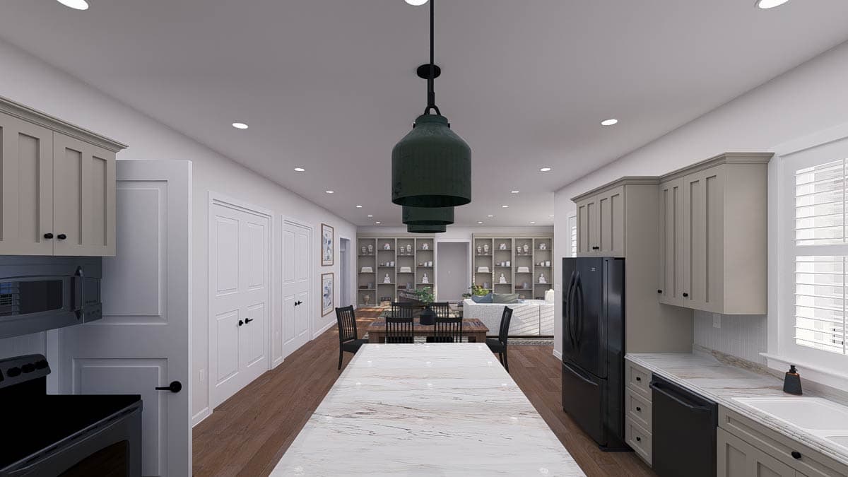 Plan 61605UT: 4-Bedroom Traditional House Plan with Hidden Pantry - 780 Sq Ft - Image #14 - Traditional
