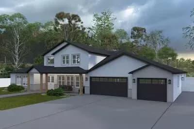 4-Bedroom Traditional House Plan with Hidden Pantry - 780 Sq Ft