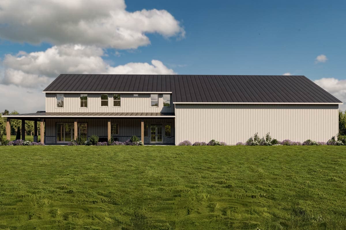 Plan 400028FTY: Two-Story Barndominium House Plan with Wrap-Around Porch  - 3161 Sq Ft - Image #11 - Barndominium