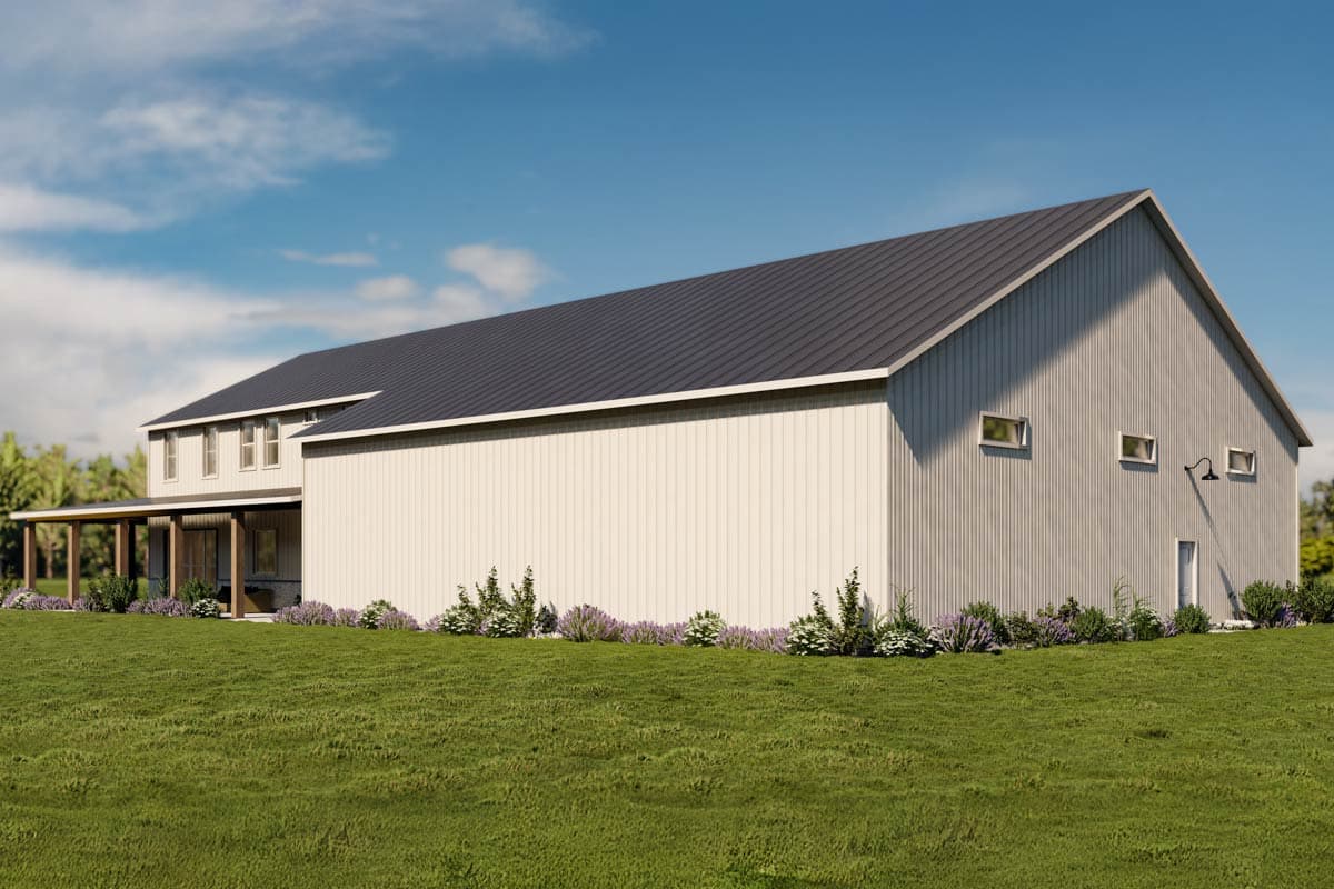 Plan 400028FTY: Two-Story Barndominium House Plan with Wrap-Around Porch  - 3161 Sq Ft - Image #8 - Barndominium