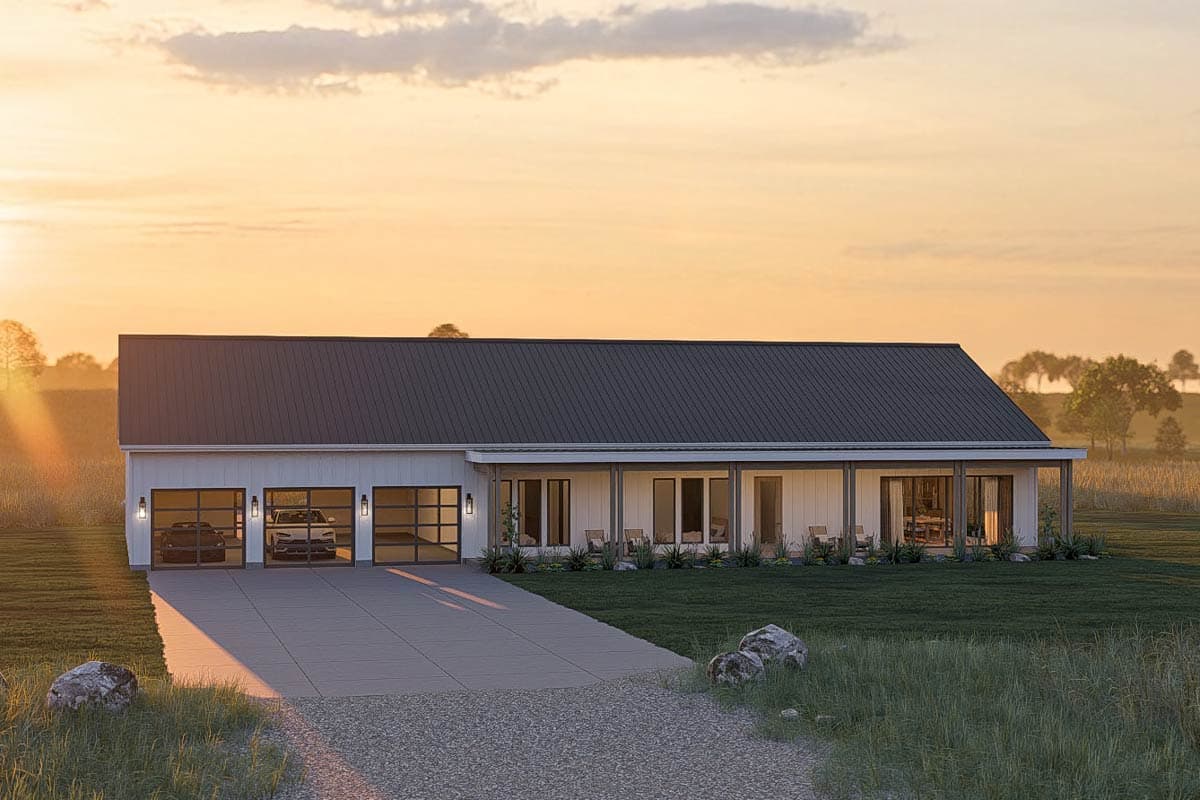 Plan 623492DJ: 3-Bedroom Barndominium House Plan with Home Office - 2733 Sq Ft - Image #12 - Barndominium, Country
