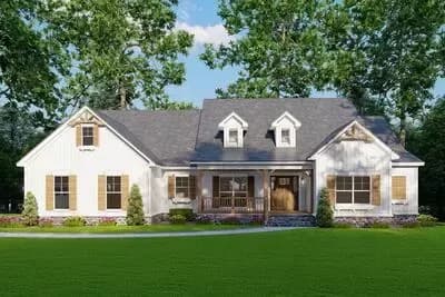 4-Bed Modern Farmhouse Plan with Lower Level Game Room - 3369 Sq Ft