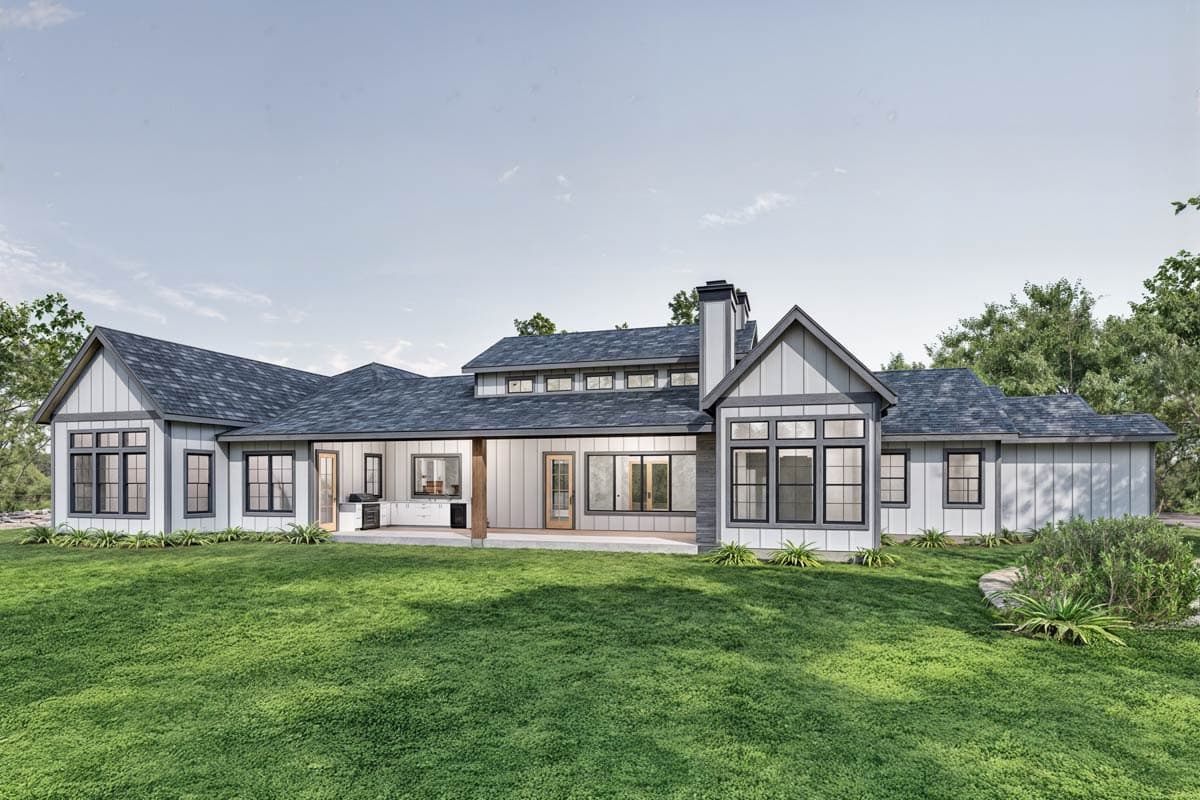Plan 307739RAD: 5-Bedroom Hill Country House Plan with Game Room and Outdoor Kitchen - 3747 Sq Ft - Image #5 - Hill Country, Transitional