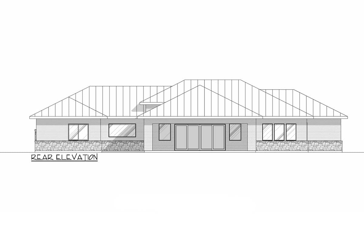 Plan 307740RAD: Single-Story Transitional House Plan with Home Office - 3240 Sq Ft - Image #14 - Hill Country, Transitional