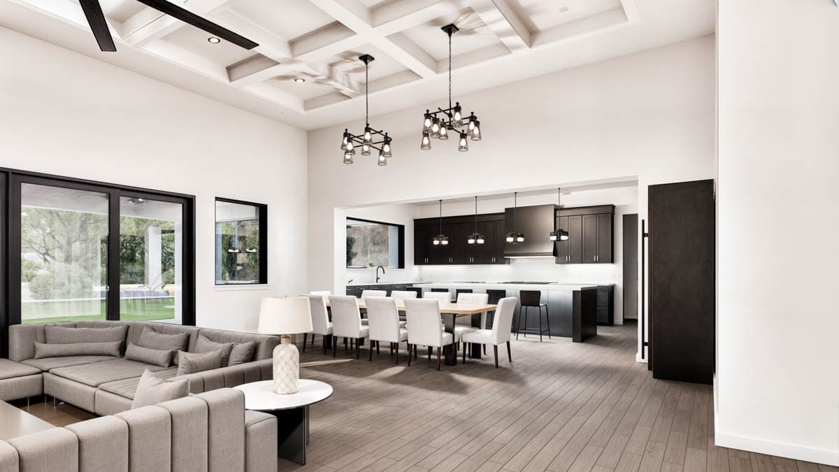 Plan 307740RAD: Single-Story Transitional House Plan with Home Office - 3240 Sq Ft - Image #6 - Hill Country, Transitional