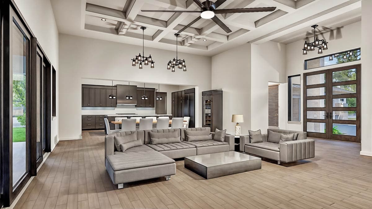 Plan 307740RAD: Single-Story Transitional House Plan with Home Office - 3240 Sq Ft - Image #7 - Hill Country, Transitional