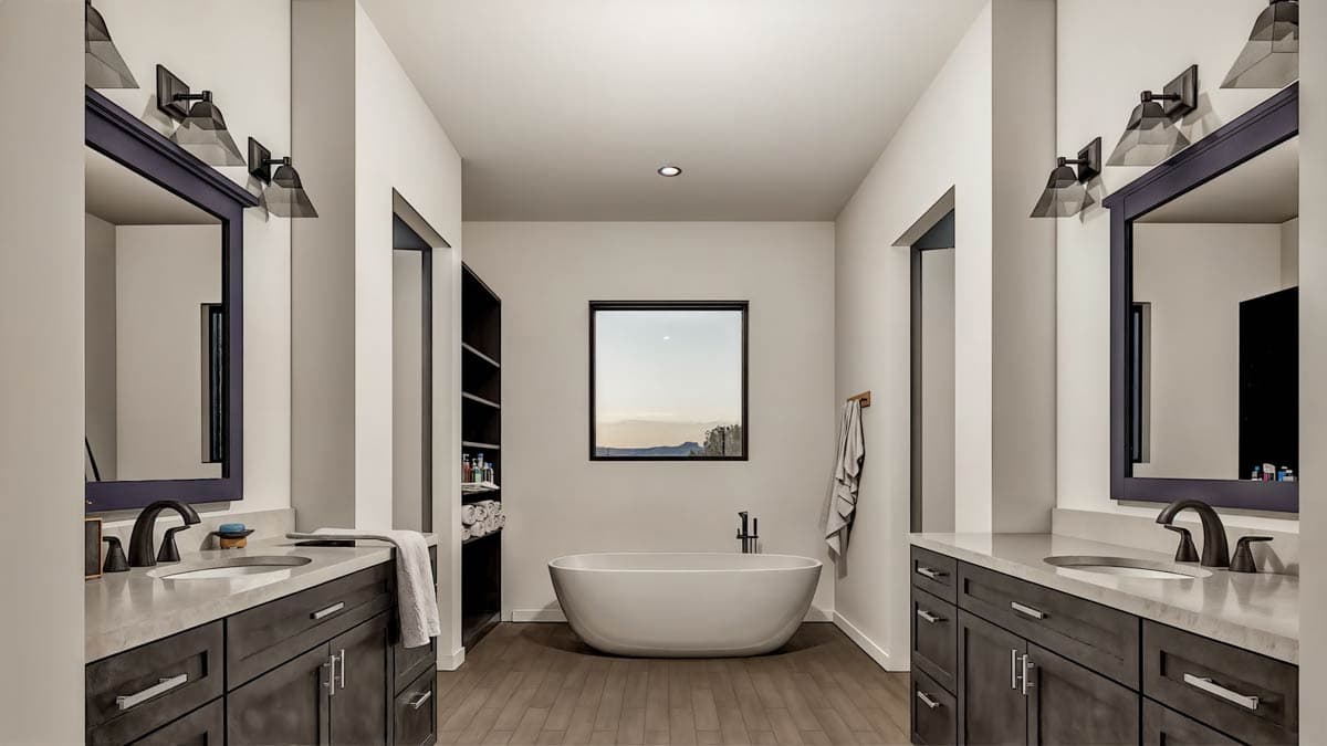 Plan 307740RAD: Single-Story Transitional House Plan with Home Office - 3240 Sq Ft - Image #10 - Hill Country, Transitional