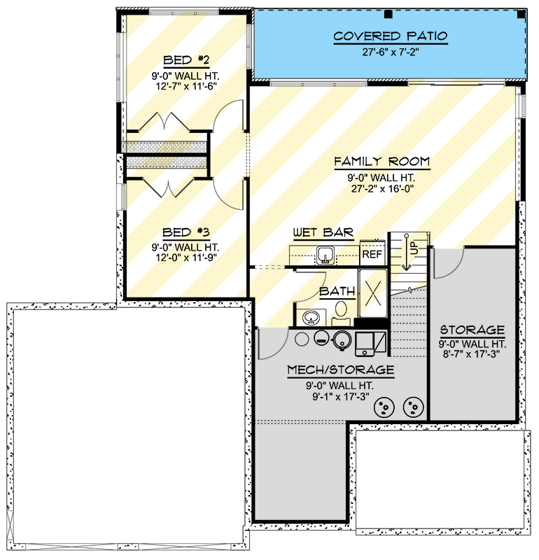 Plan 135339GRA: 1-Bed Rustic Mountain House Plan with Optional Lower Level - 1484 Sq Ft - Floor Plan - Optional Lower Level - Cabin, Cottage, Country, Mountain, Rustic, Vacation