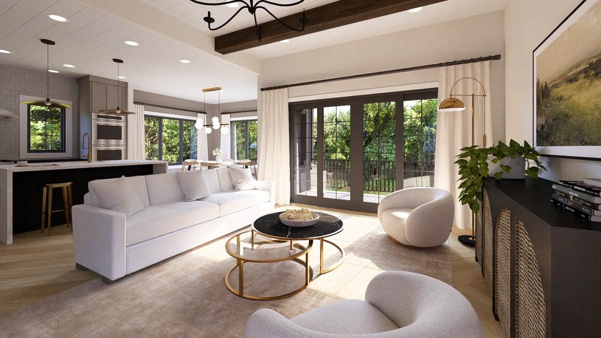 Plan 135339GRA: 1-Bed Rustic Mountain House Plan with Optional Lower Level - 1484 Sq Ft - Image #7 - Cabin, Cottage, Country, Mountain, Rustic, Vacation