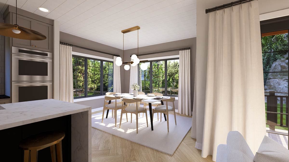 Plan 135339GRA: 1-Bed Rustic Mountain House Plan with Optional Lower Level - 1484 Sq Ft - Image #5 - Cabin, Cottage, Country, Mountain, Rustic, Vacation