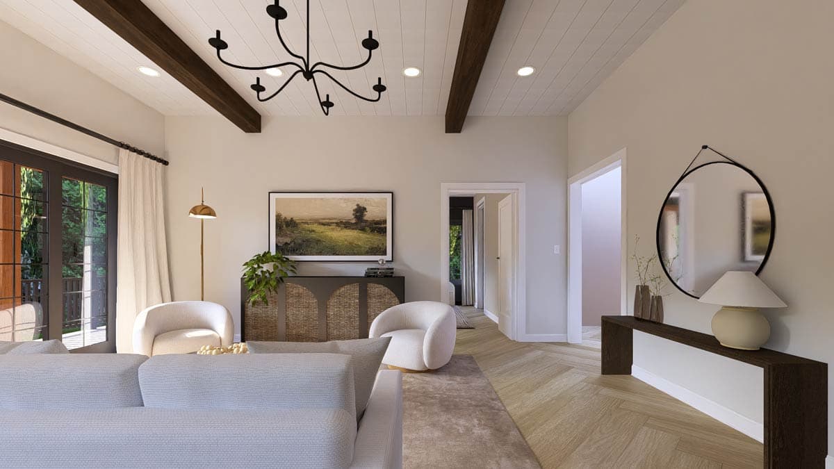 Plan 135339GRA: 1-Bed Rustic Mountain House Plan with Optional Lower Level - 1484 Sq Ft - Image #8 - Cabin, Cottage, Country, Mountain, Rustic, Vacation