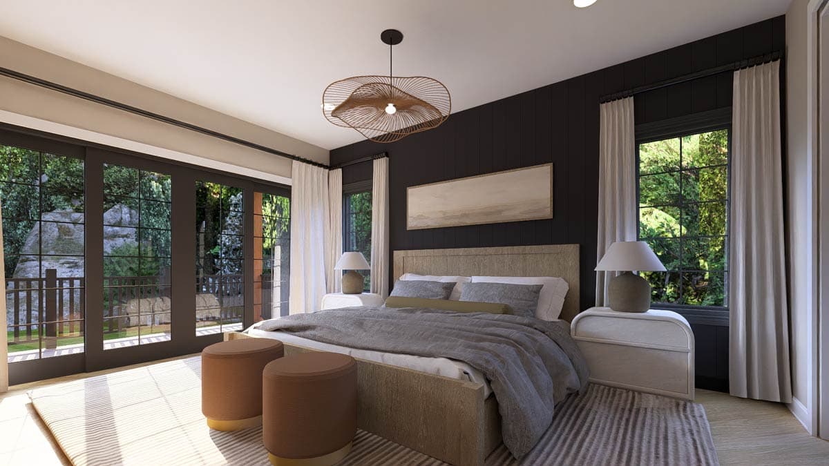 Plan 135339GRA: 1-Bed Rustic Mountain House Plan with Optional Lower Level - 1484 Sq Ft - Image #9 - Cabin, Cottage, Country, Mountain, Rustic, Vacation