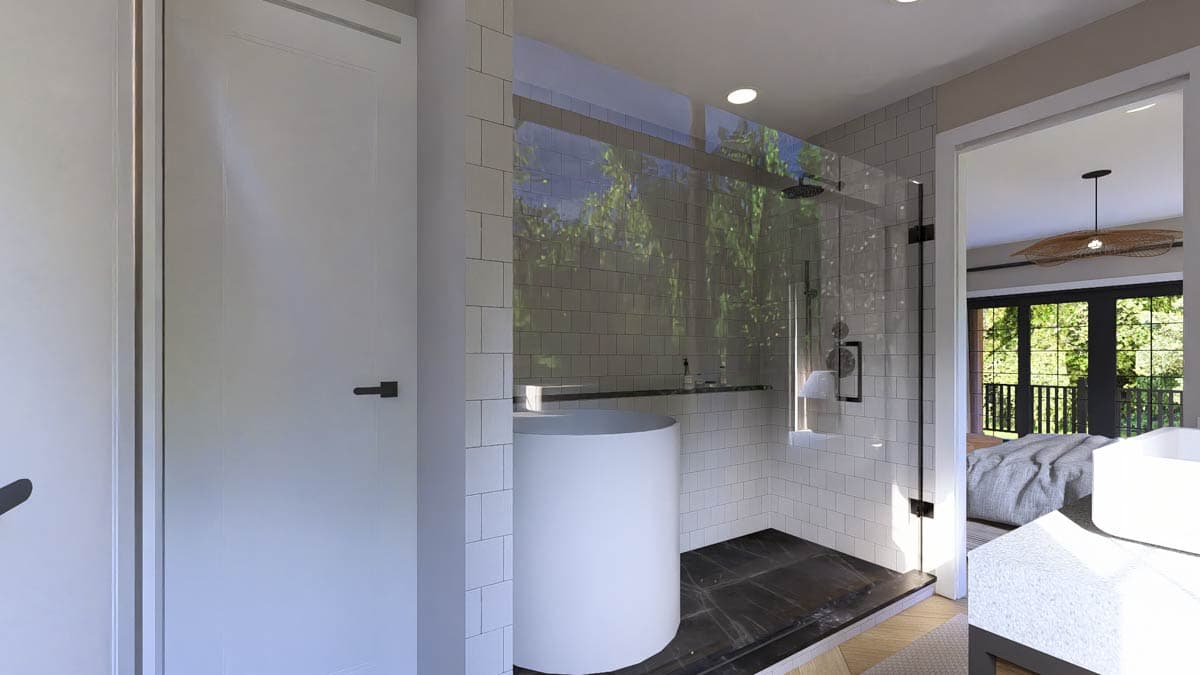 Plan 135339GRA: 1-Bed Rustic Mountain House Plan with Optional Lower Level - 1484 Sq Ft - Image #10 - Cabin, Cottage, Country, Mountain, Rustic, Vacation