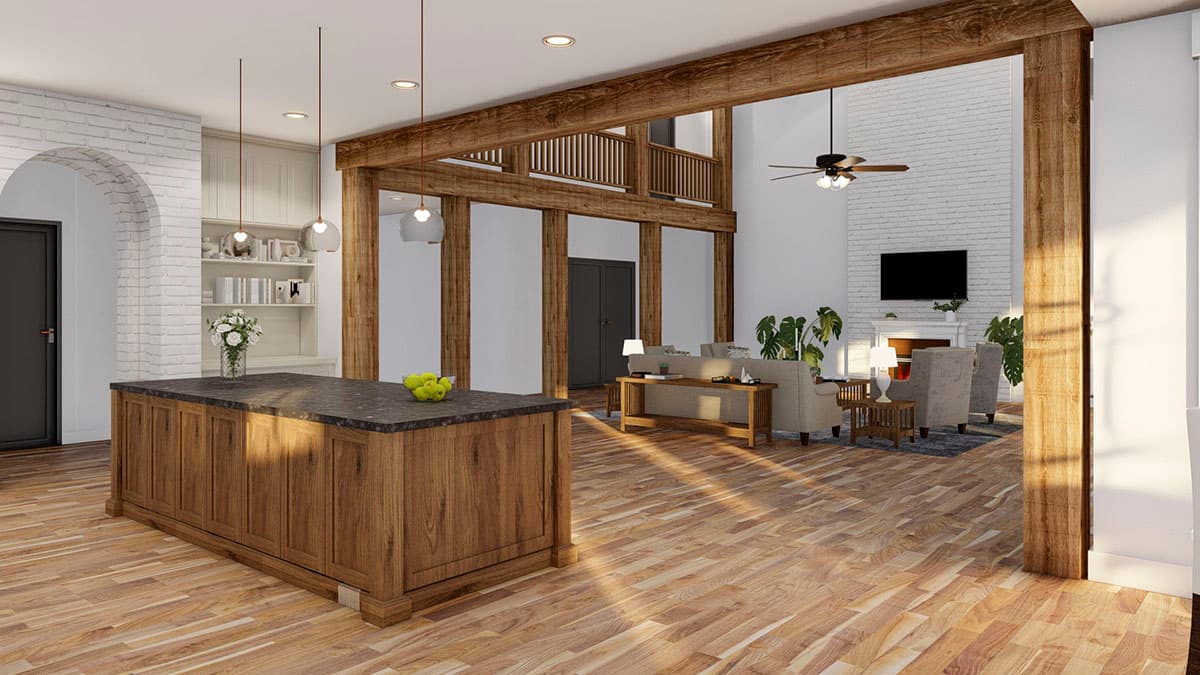 Plan 70920MK: 5-Bed Luxury Farmhouse Plan with 2-Story Great Room - 7618 Sq Ft - Image #8 - Craftsman, Farmhouse