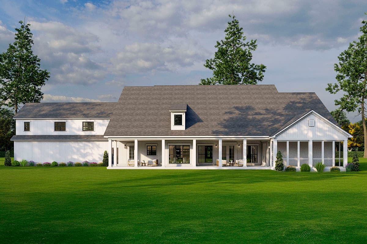 Plan 70920MK: 5-Bed Luxury Farmhouse Plan with 2-Story Great Room - 7618 Sq Ft - Image #12 - Craftsman, Farmhouse