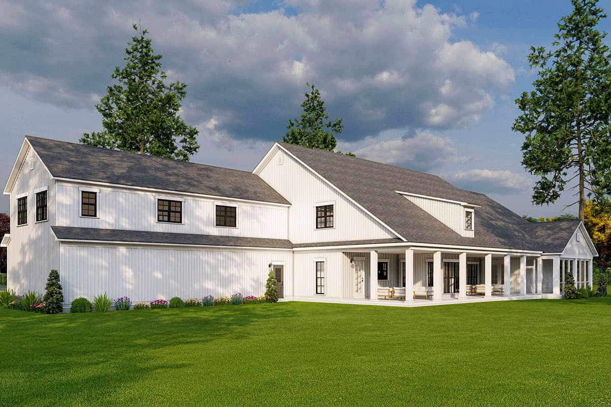 Plan 70920MK: 5-Bed Luxury Farmhouse Plan with 2-Story Great Room - 7618 Sq Ft - Image #14 - Craftsman, Farmhouse