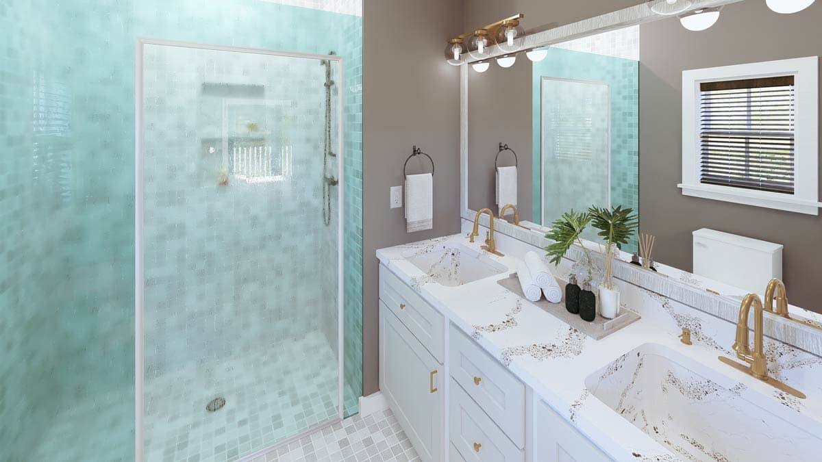 Plan 25059DH: Single-Story Country Ranch House Plan with Split-Bedroom Layout - 1404 Sq Ft - Image #9 - Country, Ranch