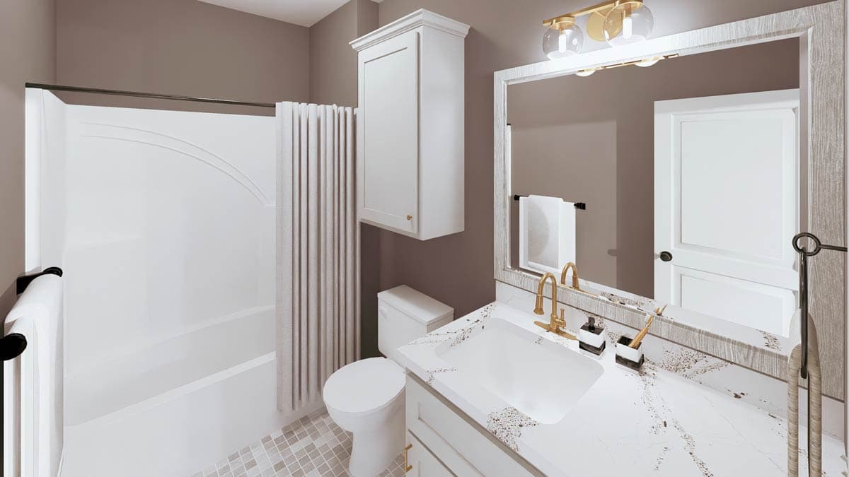 Plan 25059DH: Single-Story Country Ranch House Plan with Split-Bedroom Layout - 1404 Sq Ft - Image #12 - Country, Ranch