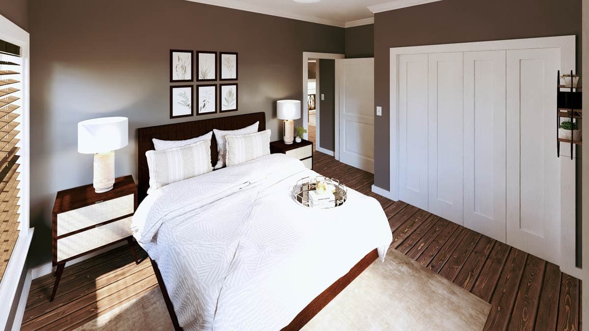 Plan 25059DH: Single-Story Country Ranch House Plan with Split-Bedroom Layout - 1404 Sq Ft - Image #10 - Country, Ranch