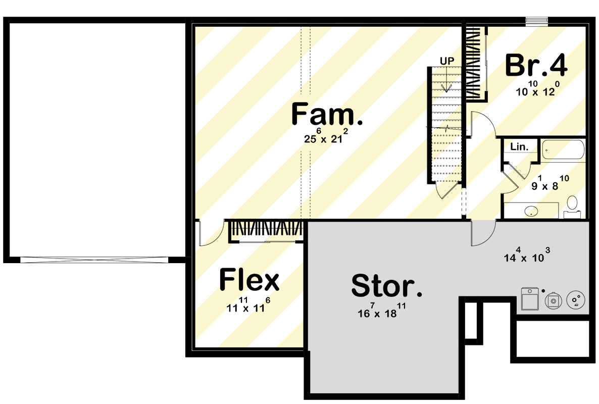 Plan 623493DJ: Single-Story Cottage House Plan with Split-Bedrooms - 1695 Sq Ft - Floor Plan - Optional Lower Level Layout ($ Paid Option) - Cottage, European