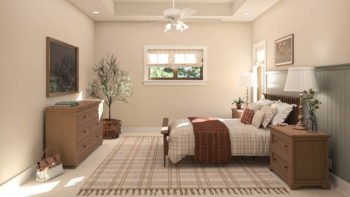 Plan 623493DJ: Single-Story Cottage House Plan with Split-Bedrooms - 1695 Sq Ft - Image #8 - Cottage, European