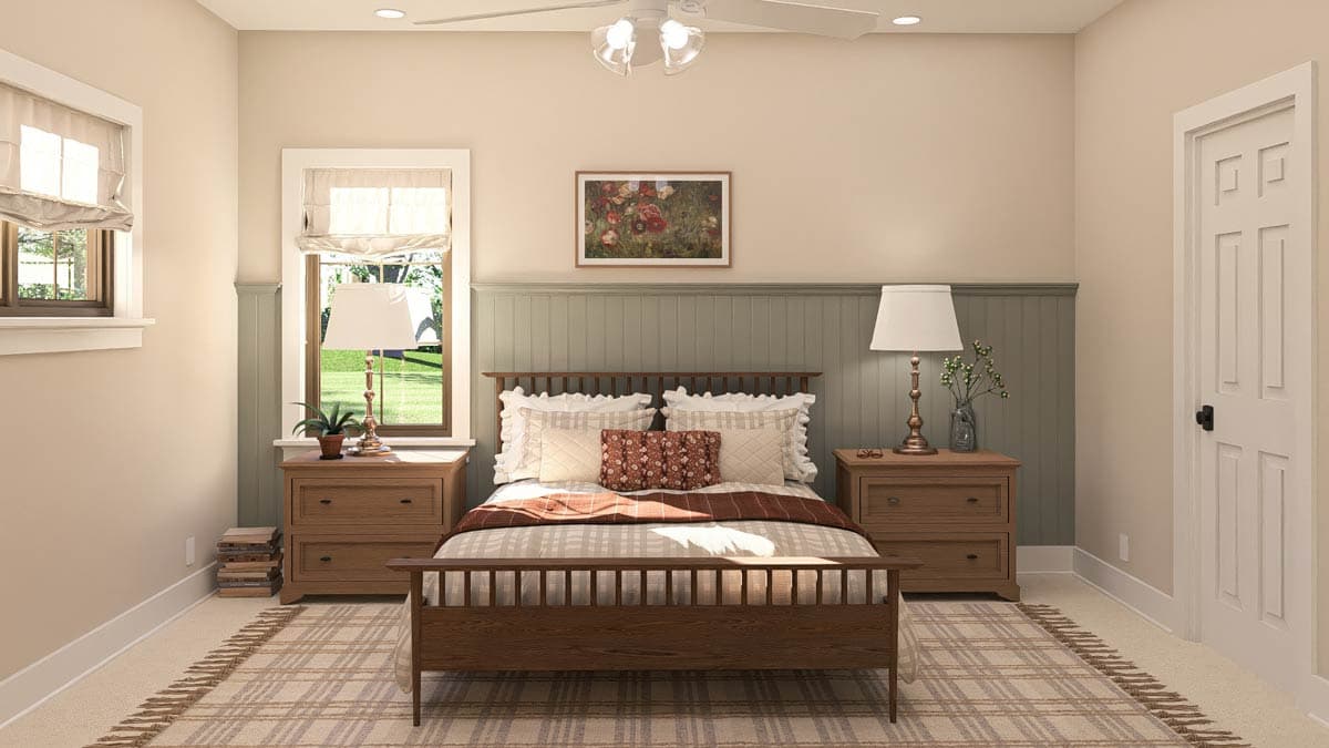 Plan 623493DJ: Single-Story Cottage House Plan with Split-Bedrooms - 1695 Sq Ft - Image #9 - Cottage, European