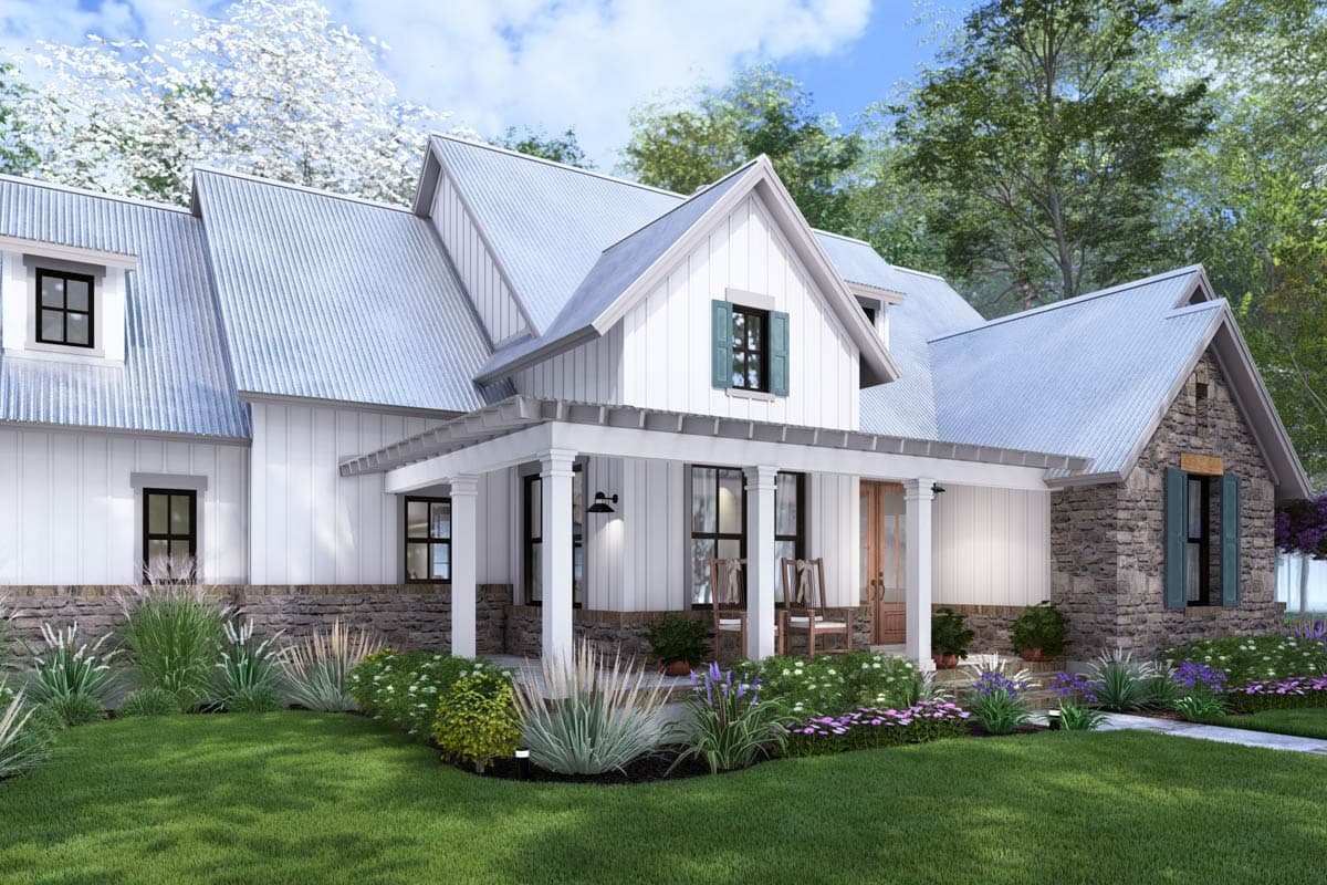 Plan 16938WG: 4-Bed Modern Farmhouse Plan with Bonus Room Over Garage - 2385 Sq Ft - Image #5 - Country, Farmhouse, Modern Farmhouse, New American, Southern