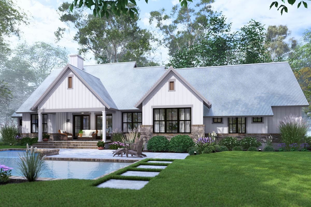 Plan 16938WG: 4-Bed Modern Farmhouse Plan with Bonus Room Over Garage - 2385 Sq Ft - Image #10 - Country, Farmhouse, Modern Farmhouse, New American, Southern