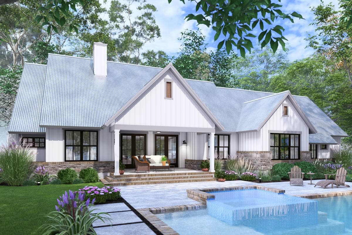 Plan 16938WG: 4-Bed Modern Farmhouse Plan with Bonus Room Over Garage - 2385 Sq Ft - Image #12 - Country, Farmhouse, Modern Farmhouse, New American, Southern
