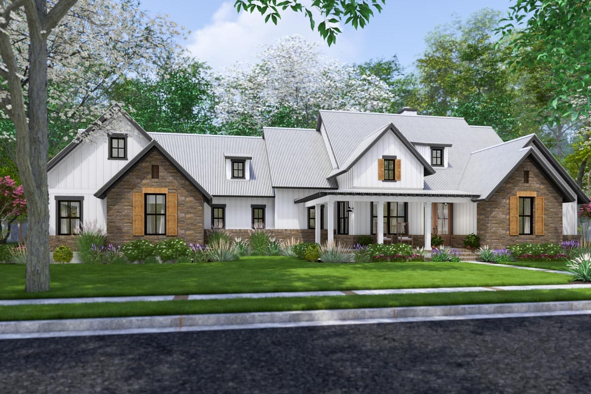 Plan 16938WG: 4-Bed Modern Farmhouse Plan with Bonus Room Over Garage - 2385 Sq Ft - Image #19 - Country, Farmhouse, Modern Farmhouse, New American, Southern