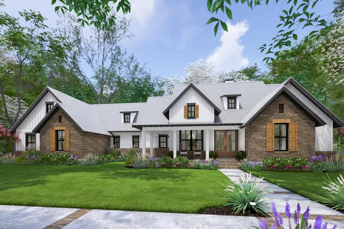 Plan 16938WG: 4-Bed Modern Farmhouse Plan with Bonus Room Over Garage - 2385 Sq Ft - Image #21 - Country, Farmhouse, Modern Farmhouse, New American, Southern