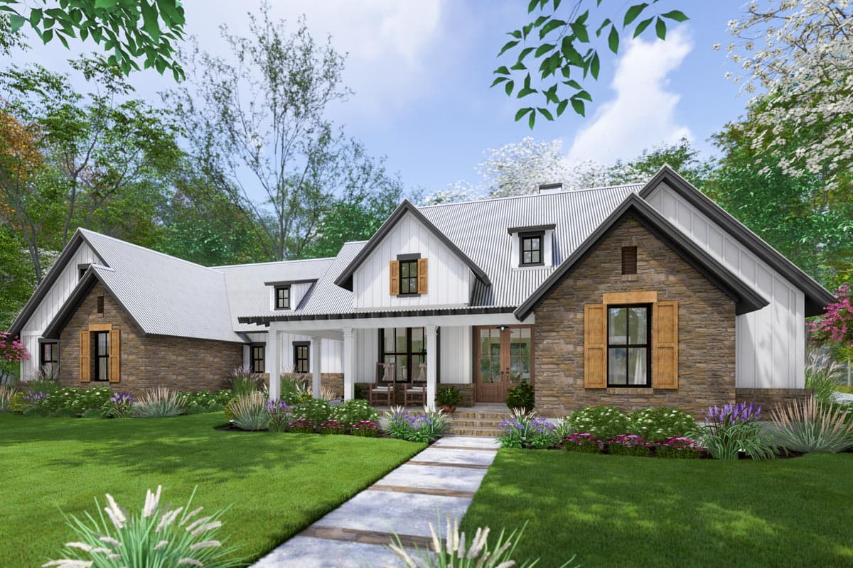 Plan 16938WG: 4-Bed Modern Farmhouse Plan with Bonus Room Over Garage - 2385 Sq Ft - Image #22 - Country, Farmhouse, Modern Farmhouse, New American, Southern