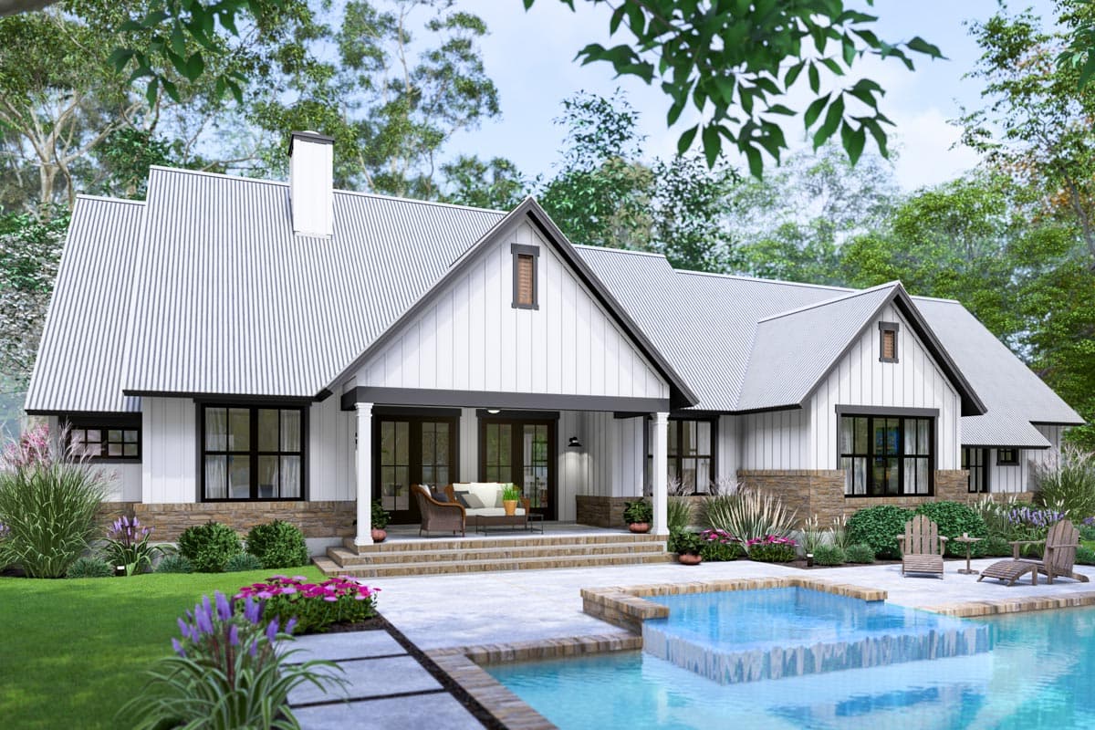 Plan 16938WG: 4-Bed Modern Farmhouse Plan with Bonus Room Over Garage - 2385 Sq Ft - Image #27 - Country, Farmhouse, Modern Farmhouse, New American, Southern