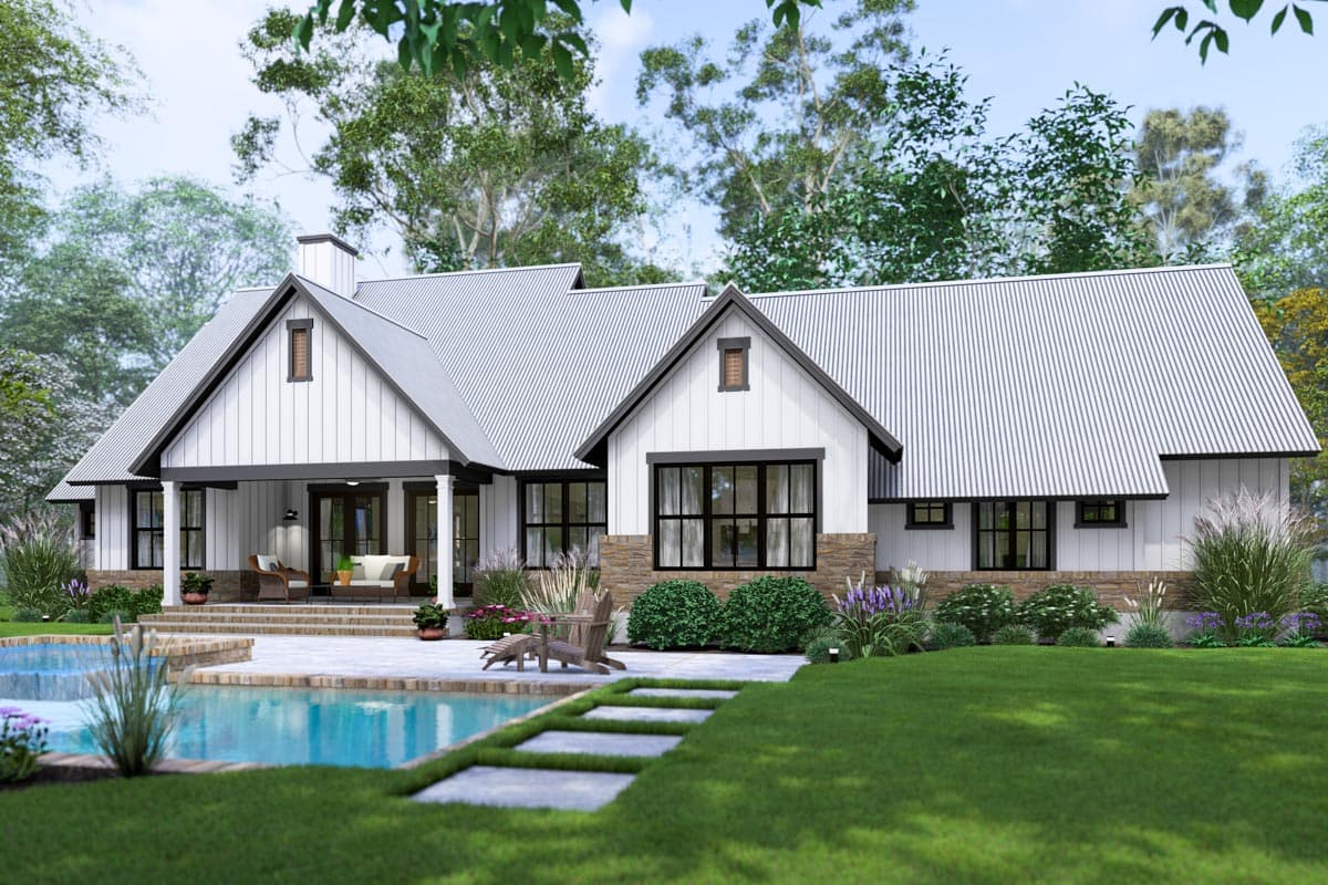 Plan 16938WG: 4-Bed Modern Farmhouse Plan with Bonus Room Over Garage - 2385 Sq Ft - Image #29 - Country, Farmhouse, Modern Farmhouse, New American, Southern