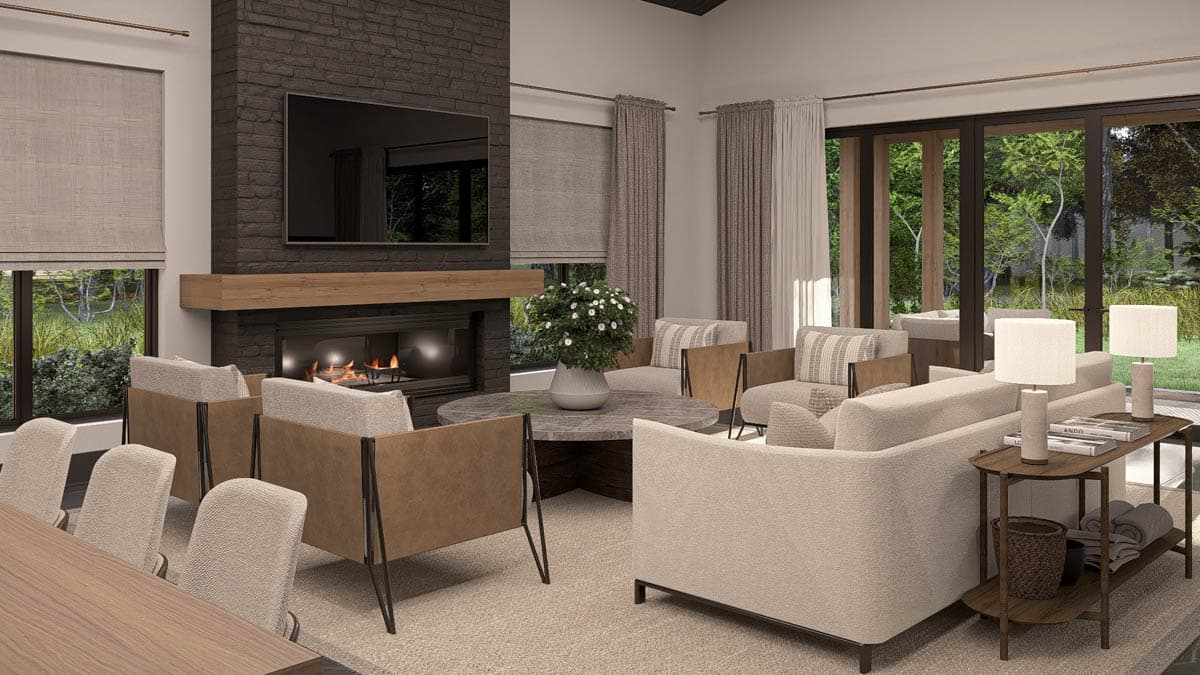 Plan 623494DJ: One-Story Barndominium House Plan with Open Concept Living and Cathedral Ceilings - 2524 Sq Ft - Image #6 - Barndominium