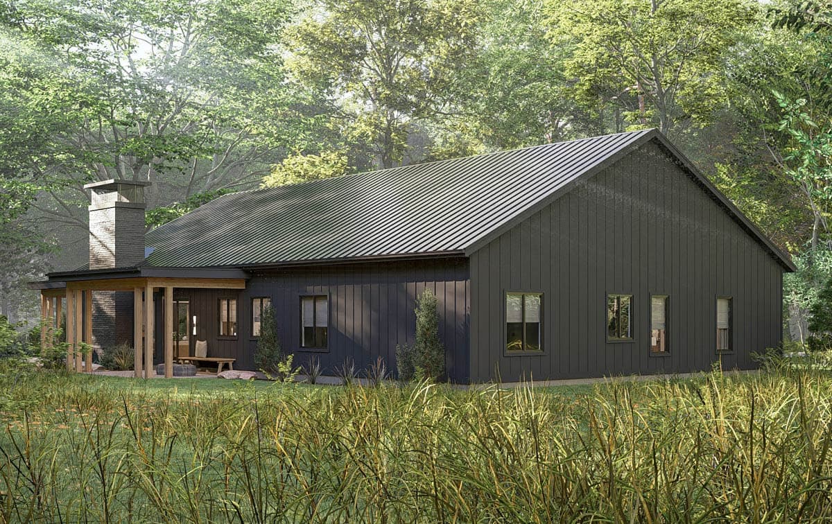 Plan 623494DJ: One-Story Barndominium House Plan with Open Concept Living and Cathedral Ceilings - 2524 Sq Ft - Image #22 - Barndominium