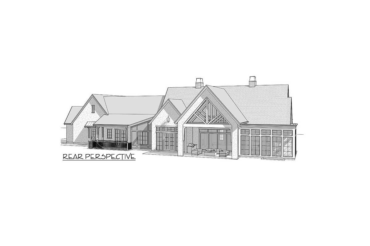 Plan 270116AF: Single-Story Transitional House Plan with Optionally Finished Lower Level - 3598 Sq Ft - Image #13 - Ranch, Transitional