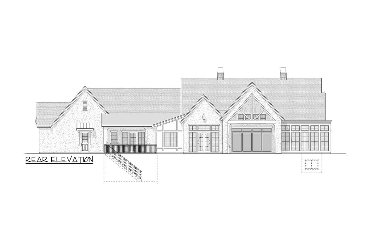 Plan 270116AF: Single-Story Transitional House Plan with Optionally Finished Lower Level - 3598 Sq Ft - Image #10 - Ranch, Transitional